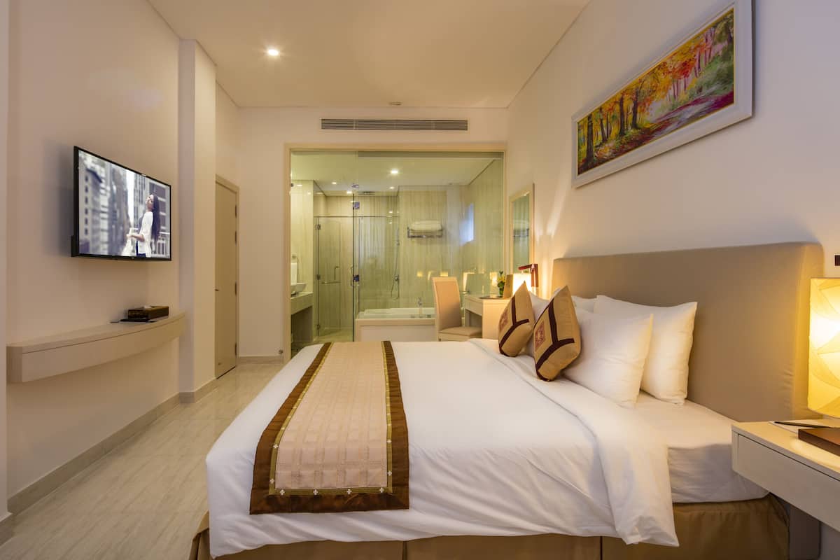 Kamer, 2 slaapkamers (Diamond Residence) | 1 slaapkamer, lakens van Egyptisch katoen, luxe beddengoed, een minibar