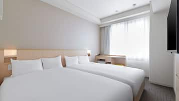 Habitación con 2 camas individuales, para no fumadores | Escritorio, wifi gratis, ropa de cama y acceso para silla de ruedas