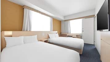 Connected Room, Non Smoking (Twin Room + Double Room) | Desk, soundproofing, free WiFi, bed sheets