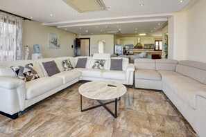Villa, Private Pool, Beach View (No.13) | Living room | Flat-screen TV - Seafront Protaras Resort (Paralimni)