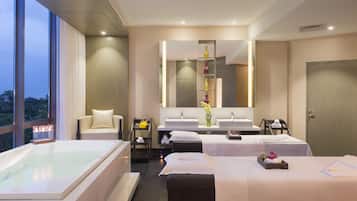 Salas de tratamiento para parejas, sauna y baño de vapor