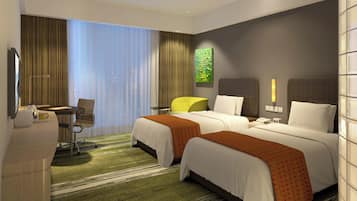 Standard Room, 2 Twin Beds | Minibar, in-room safe, desk, blackout drapes