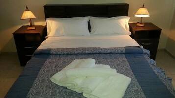 2 bedrooms, iron/ironing board, free cots/infant beds, rollaway beds