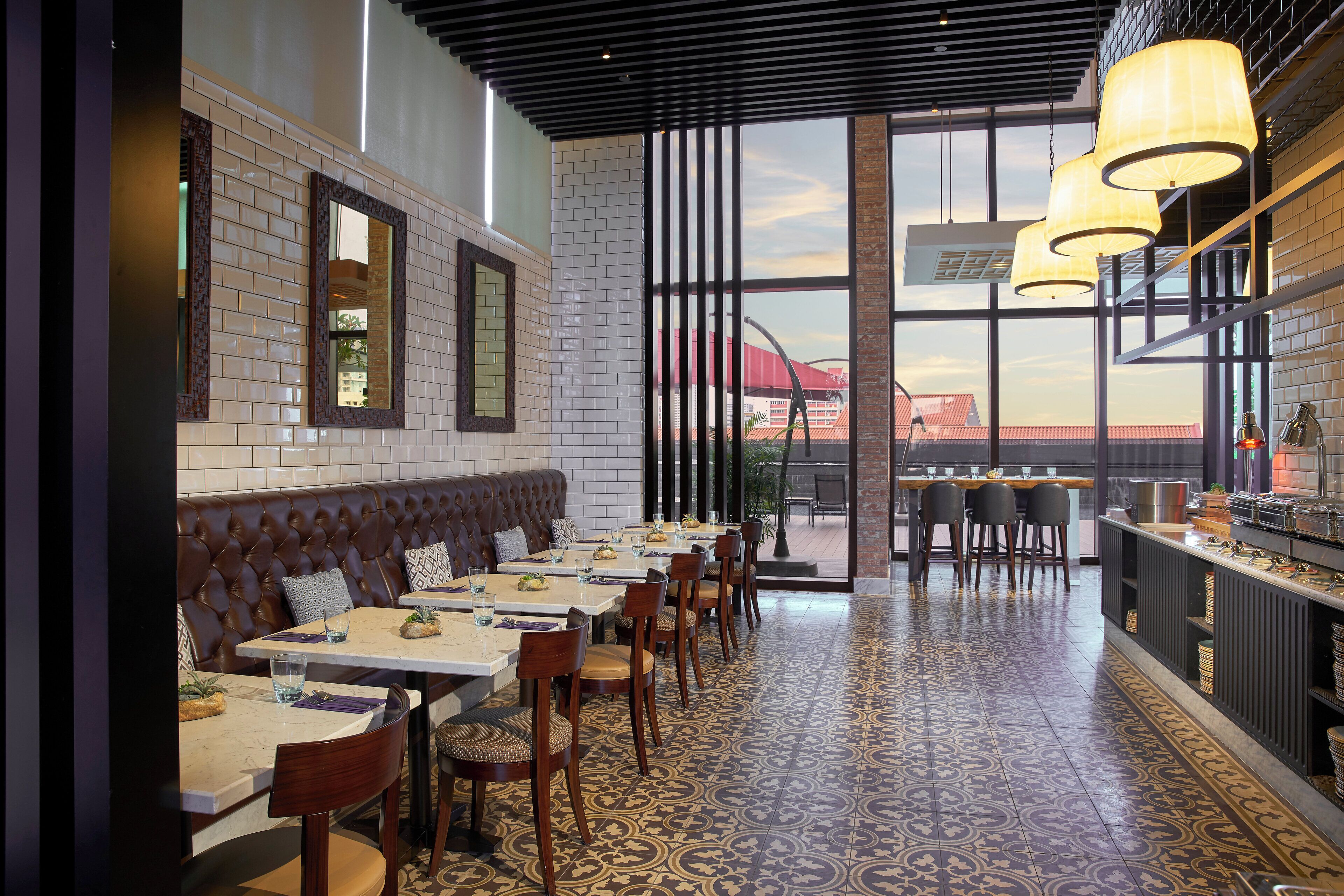 breakfast, lunch and dinner served