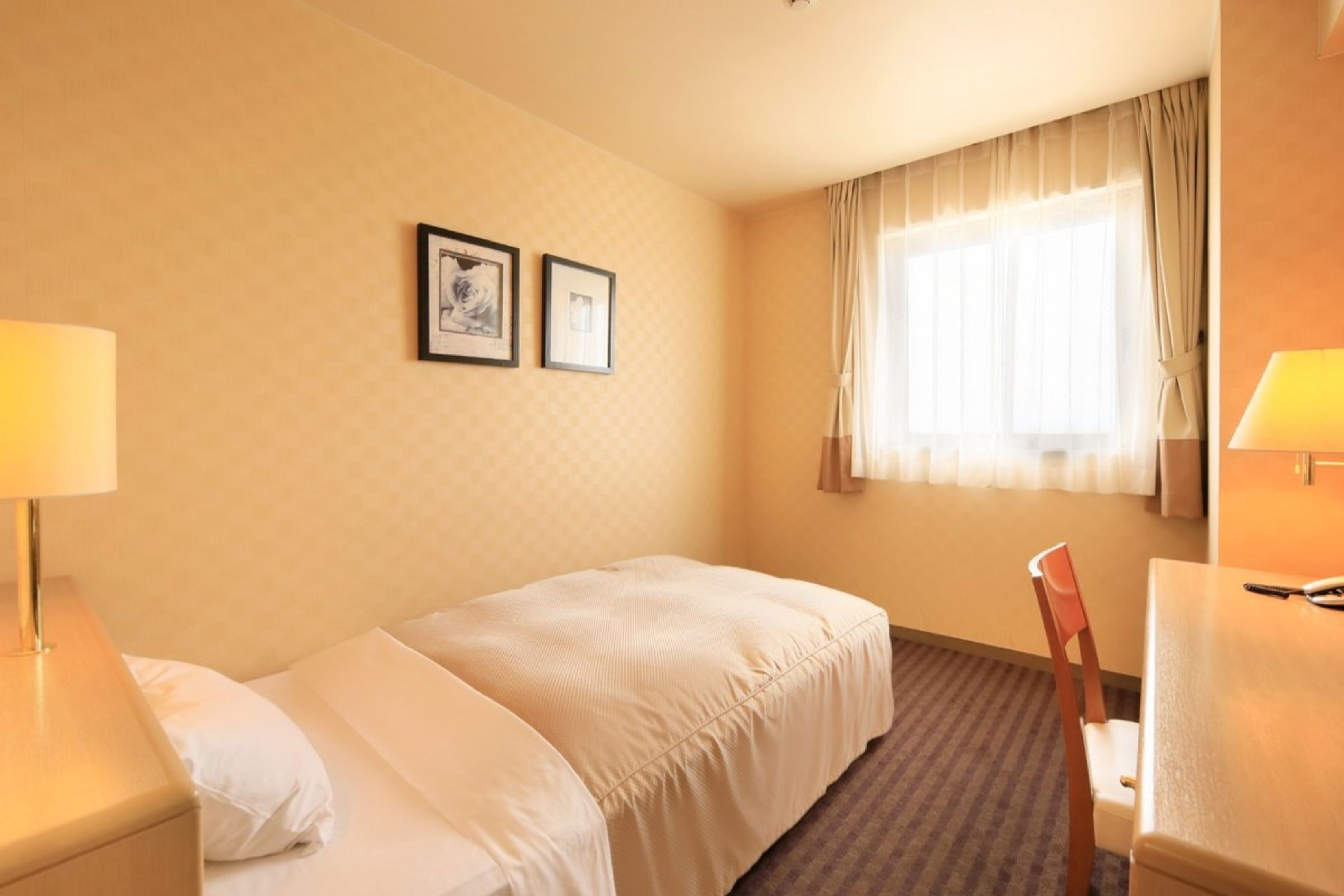 Desk, blackout curtains, iron/ironing board (on request), free WiFi