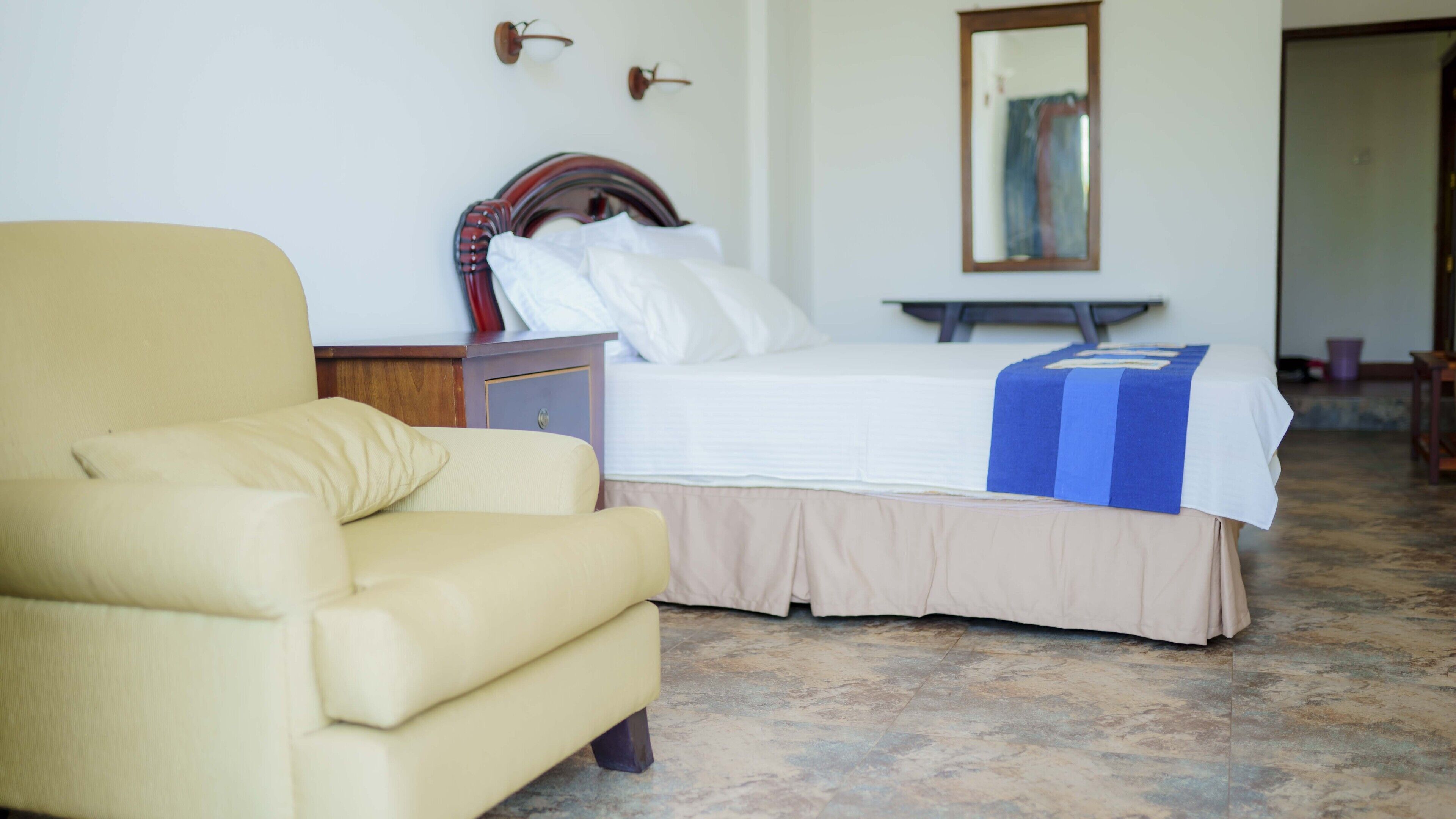 Individually decorated, individually furnished, desk, laptop workspace