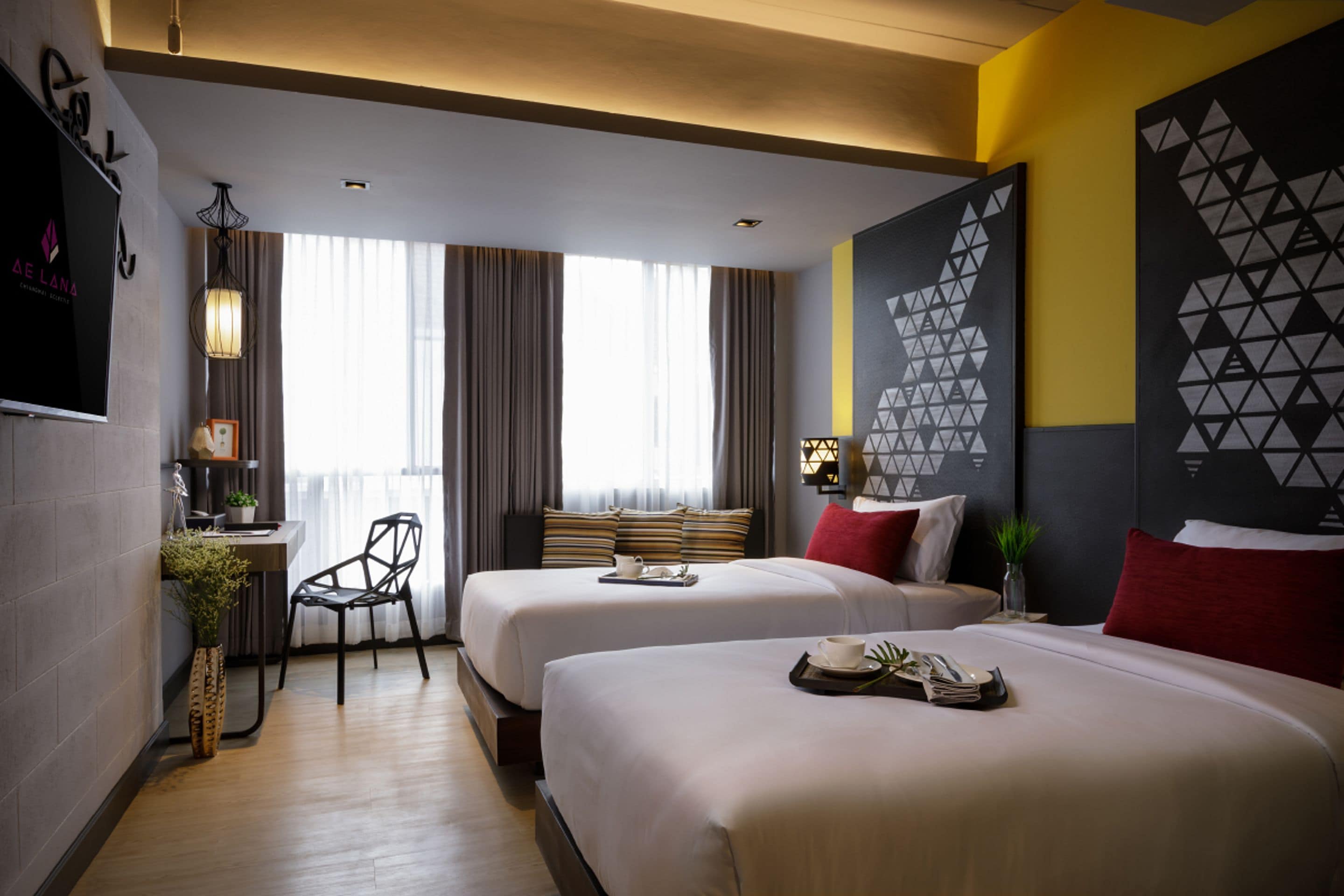 スーペリア ダブルまたはツインルーム ダブルベッド 1 台またはシングルベッド 2 台 | ミニバー、セーフティボックス (室内)、デスク、遮光カーテン