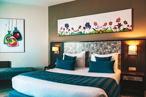 Standard Triple Room, Sea View | Hypo-allergenic bedding, pillowtop beds, individually decorated - Hotel Rosa Beach Monastir (Monastir)