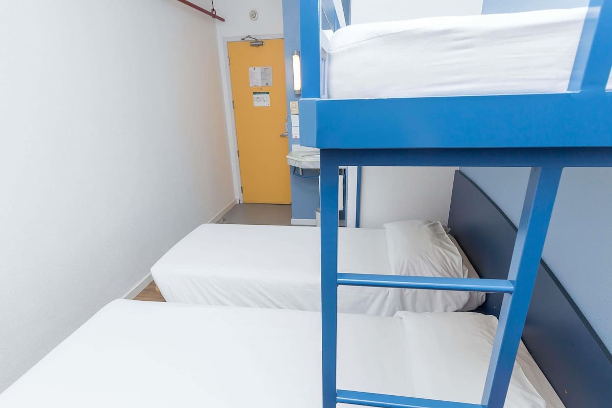 Desk, free WiFi, bed sheets