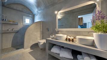Villa, 2 Bedrooms | Bathroom | Shower, designer toiletries, hair dryer, bathrobes
