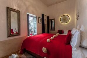 Comfort Double Room, Private Bathroom (JININA) | Premium bedding, pillowtop beds, in-room safe, individually furnished - Riad le Jardin Des Sens (Marrakech)