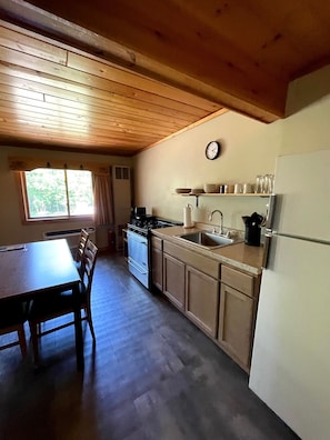 Basic Cabin, 2 Bedrooms, Resort View, Slope side | Private kitchen | Mini-fridge, microwave, coffee/tea maker - Hanging Horn Lakeside Resort (Moose Lake)