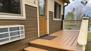 Hytte – basic, 2 soverom, resort-utsikt, ved skibakken | Terrasse/patio