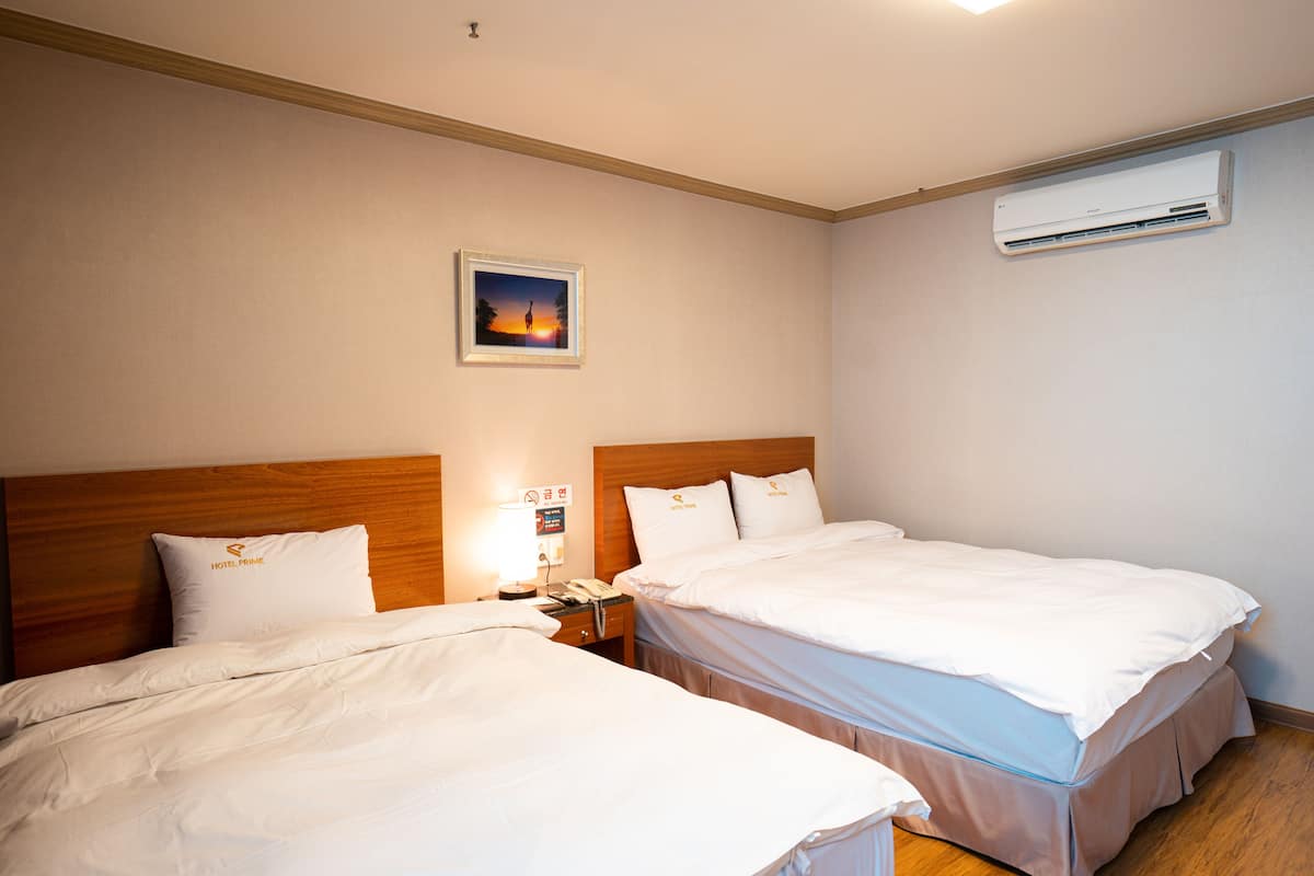 Deluxe-Zweibettzimmer (Breakfast for 2, Free Netflix+Youtube) | Hochwertige Bettwaren, Daunenbettdecken, individuell eingerichtet