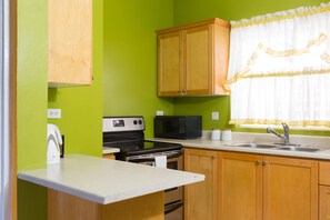 Apartment, 1 Bedroom, Kitchen, Mountain View | Private kitchen | Full-size fridge, microwave, oven, stovetop - New Kingston Apt at Wellington Cove (Kingston)