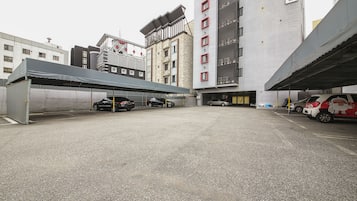 Free self parking, free valet parking