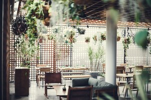 供應早餐、午餐和晚餐，國際料理