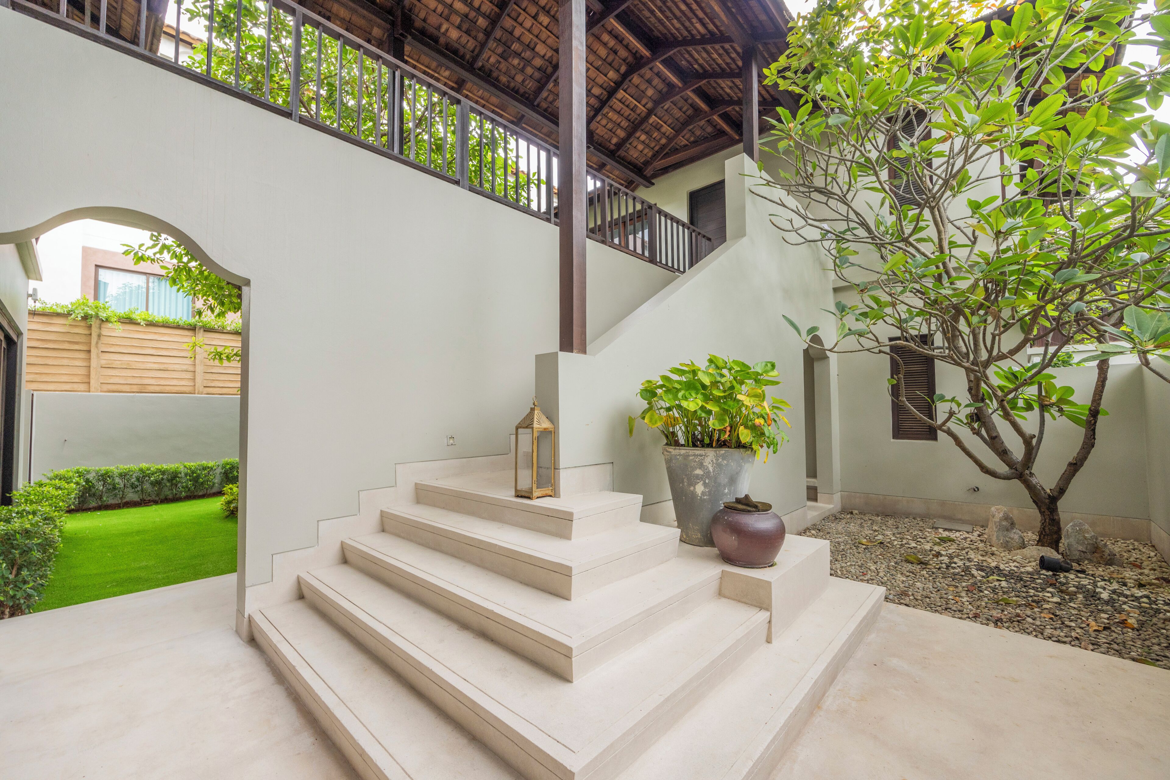 seaview 3 bedroom pool villa - the palayana pavilion | 1 bedroom, hypo-allergenic bedding, in-room safe, individually furnished