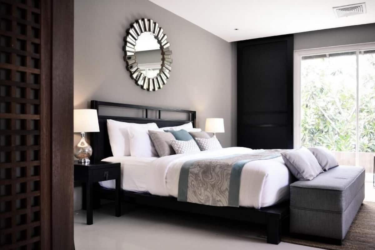 In-room safe, desk, laptop workspace, blackout curtains