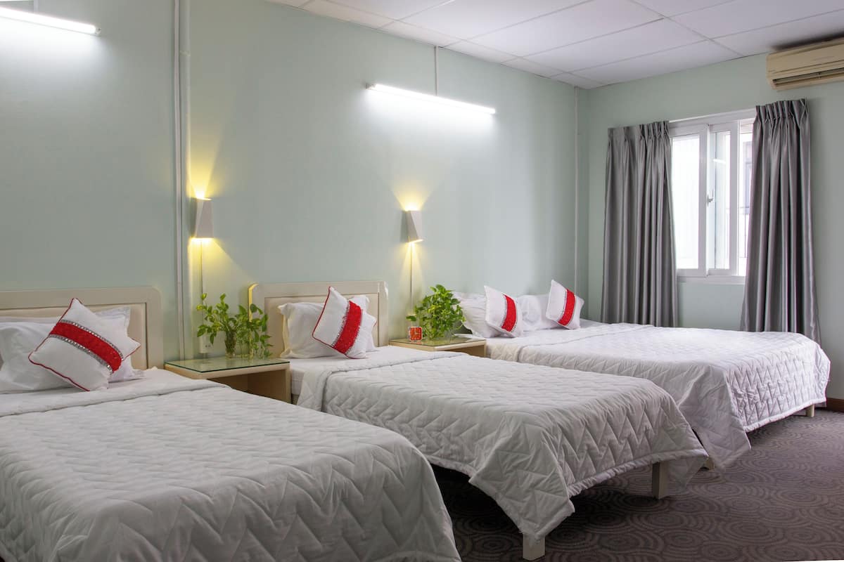 Family Studio, 1 Bedroom, City View | Desk, laptop workspace, blackout drapes, soundproofing