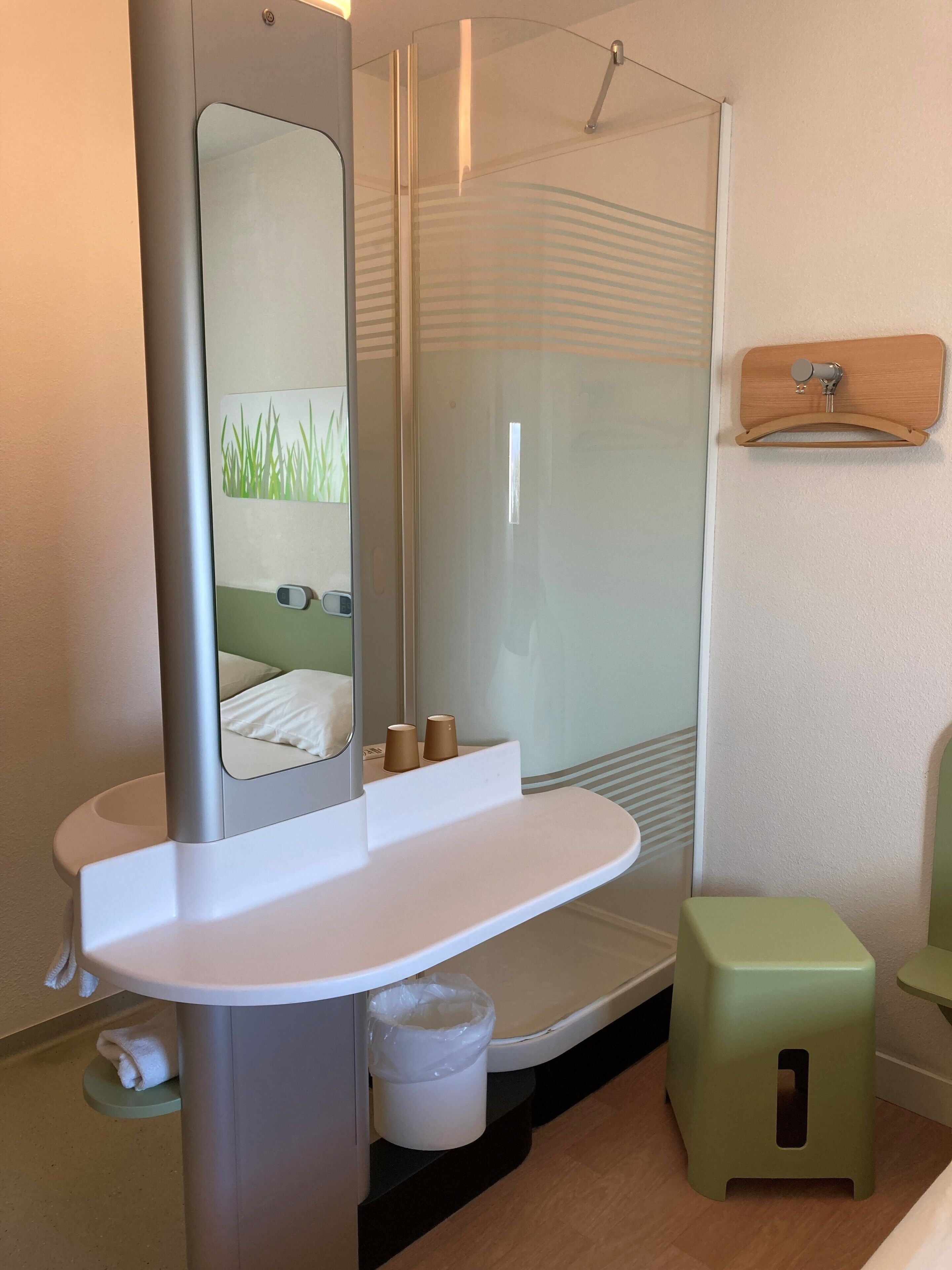 shower, eco-friendly toiletries, hair dryer, towels