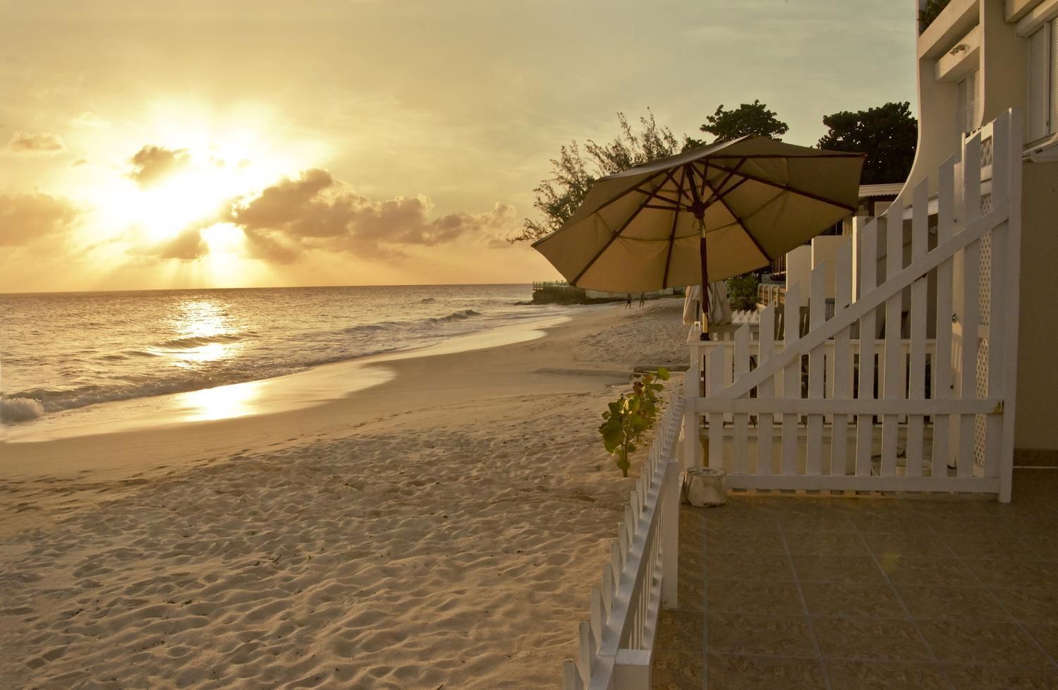 On the beach, white sand