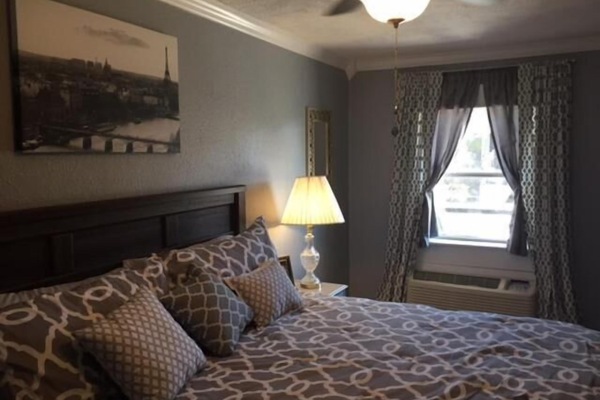 Premium bedding, desk, free WiFi, bed sheets