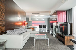 One-Bedroom - Sleeps 6 + Balcony | Living area