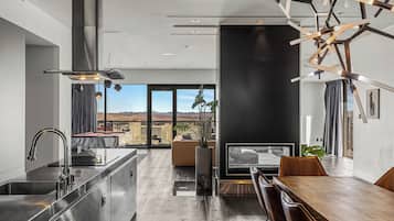 Exclusive Penthouse, 4,000 sqft | Full Strip View | Hot Tub is Unavailable | Private kitchen | Fridge, microwave, oven, stovetop