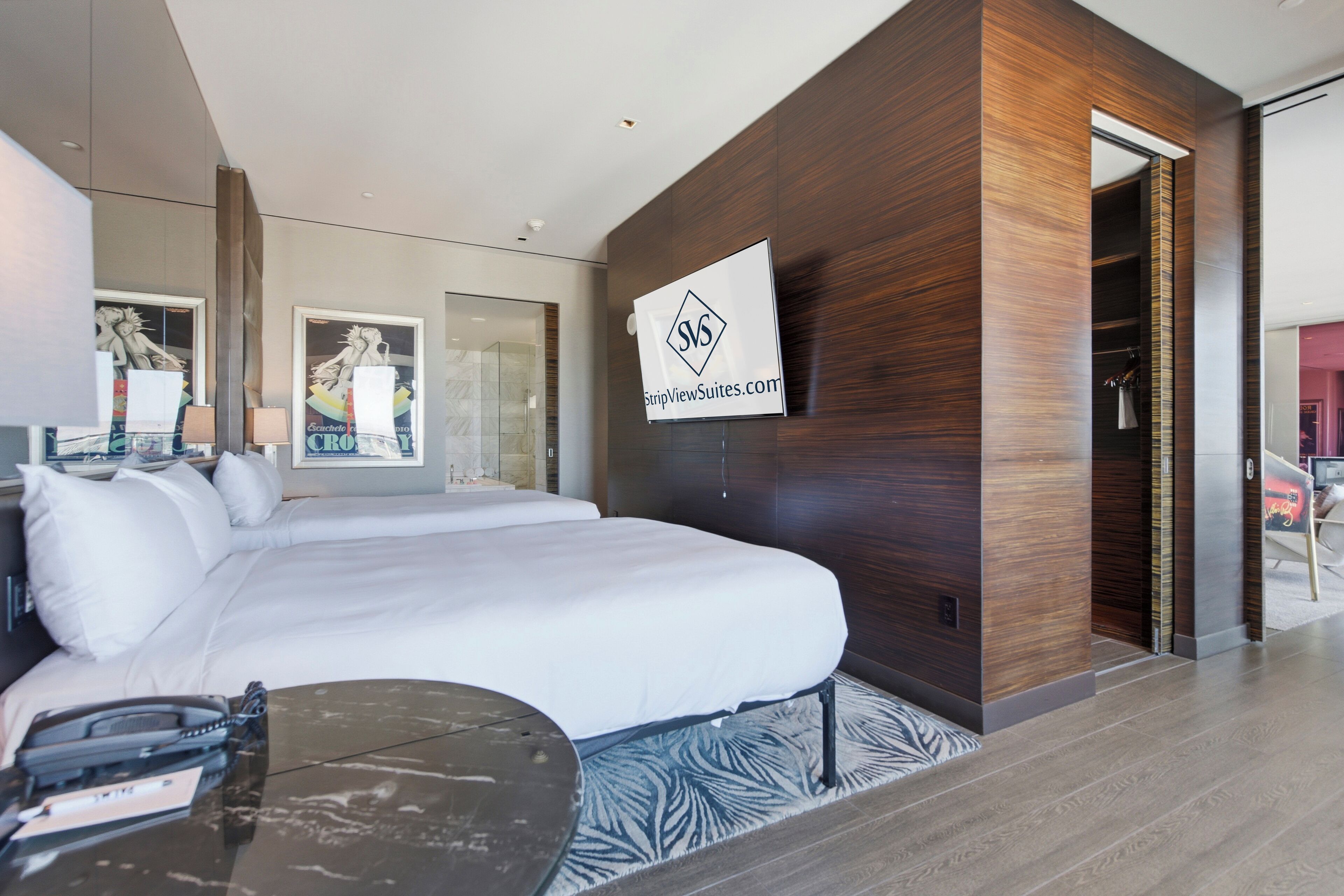 Designer Entertainment Two Bedroom Penthouse with Strip View Balcony | Premium bedding, down comforters, pillowtop beds, in-room safe