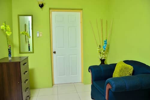 Exclusive Apartment, 1 Bedroom, Kitchen, Mountain View | Living room | 50-inch flat-screen TV with cable channels, TV, DVD player