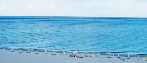 Private beach, white sand