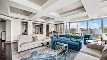 Suite, 1 King Bed (Governor) | Living area | 55-inch flat-screen TV with cable channels, Smart TV, Netflix