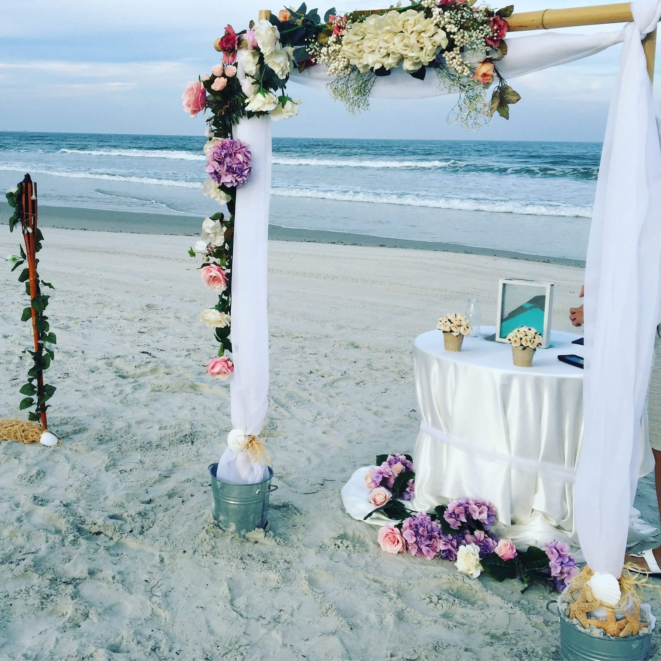 outdoor wedding area