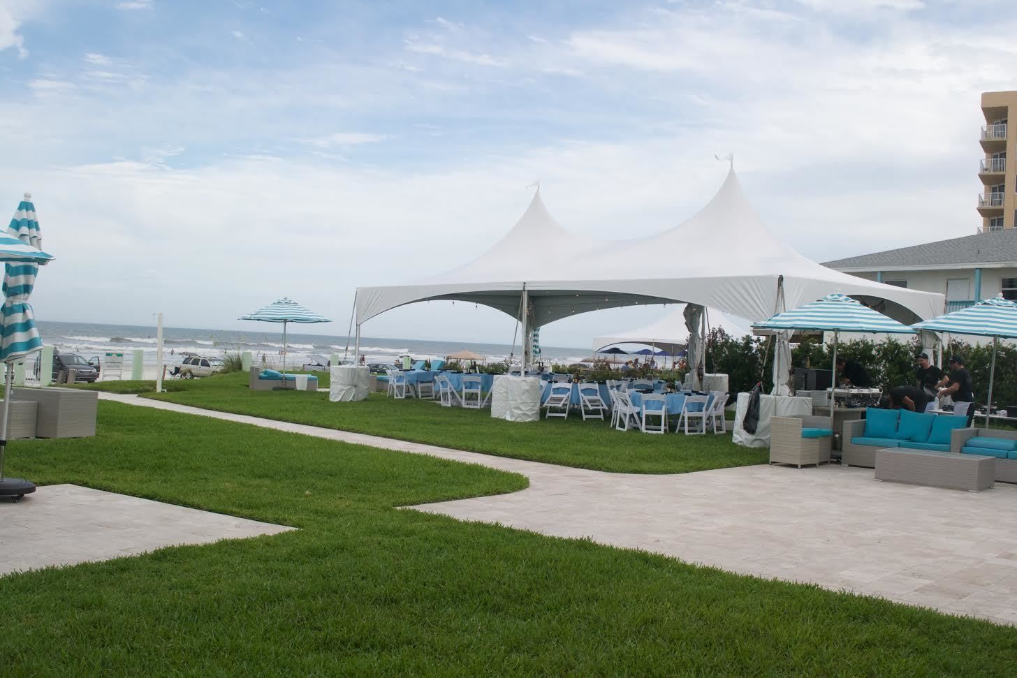 outdoor wedding area