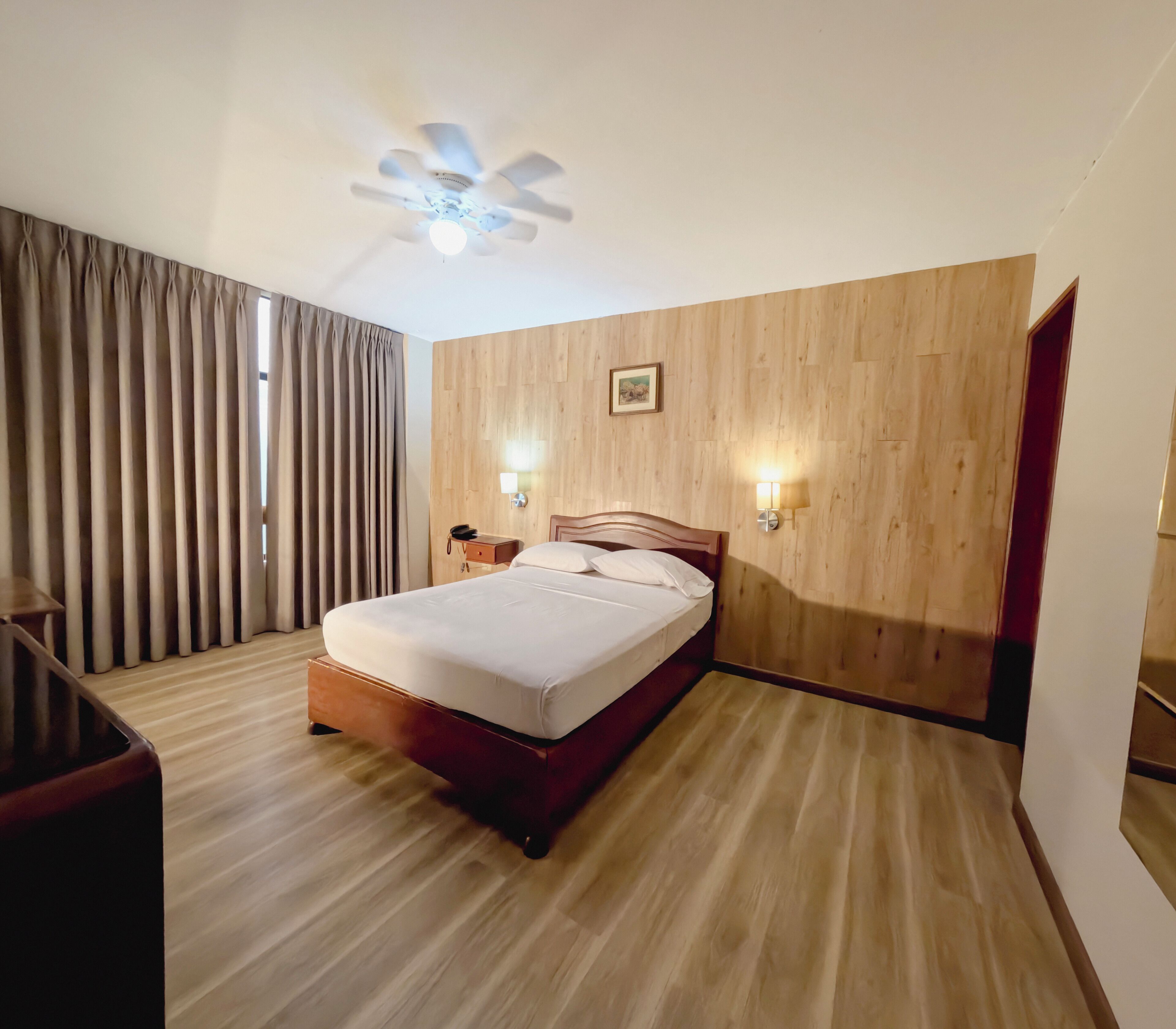 Basic Single Room, 1 Double Bed | Laptop workspace, blackout drapes, iron/ironing board (on request)