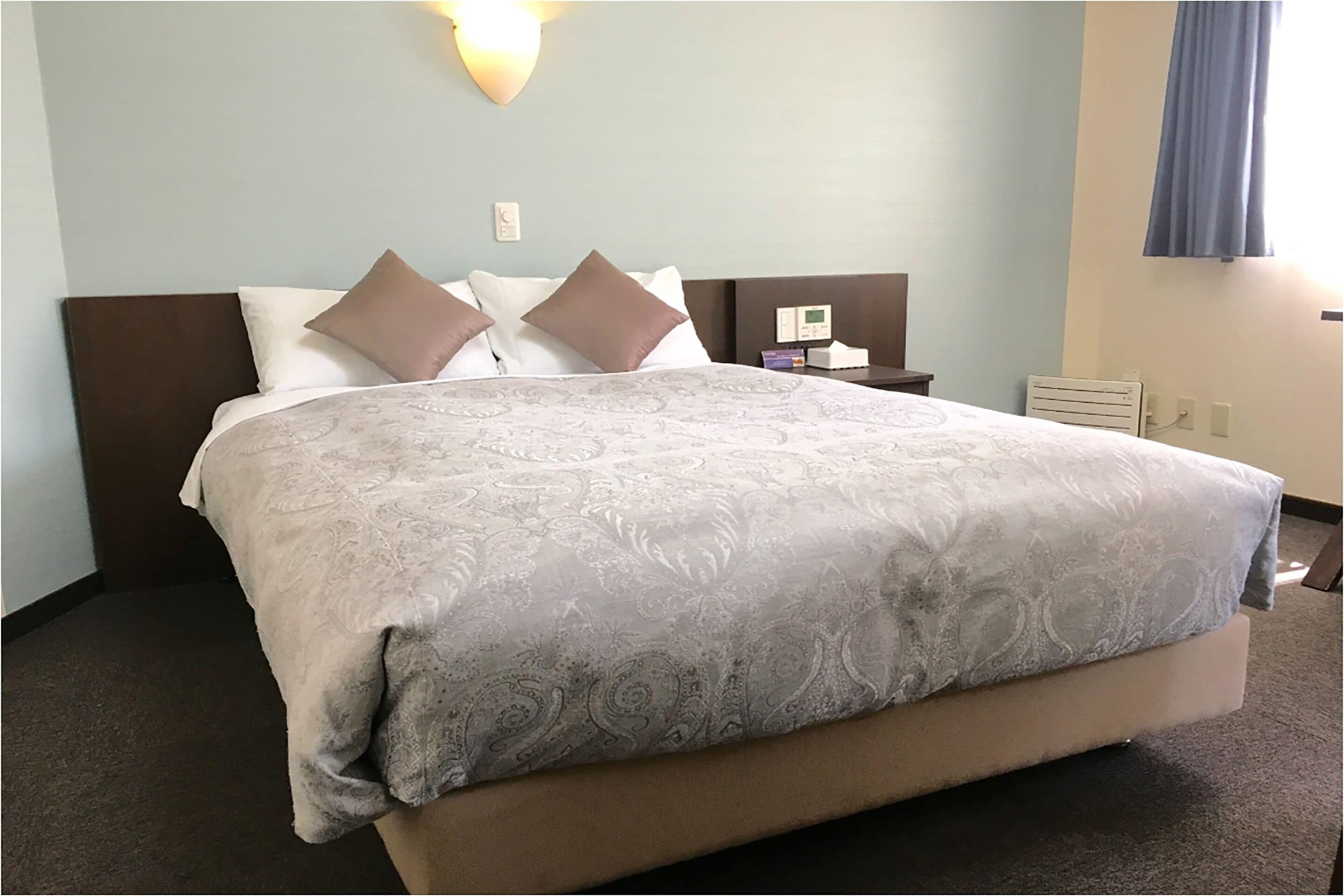 desk, blackout curtains, soundproofing, iron/ironing board