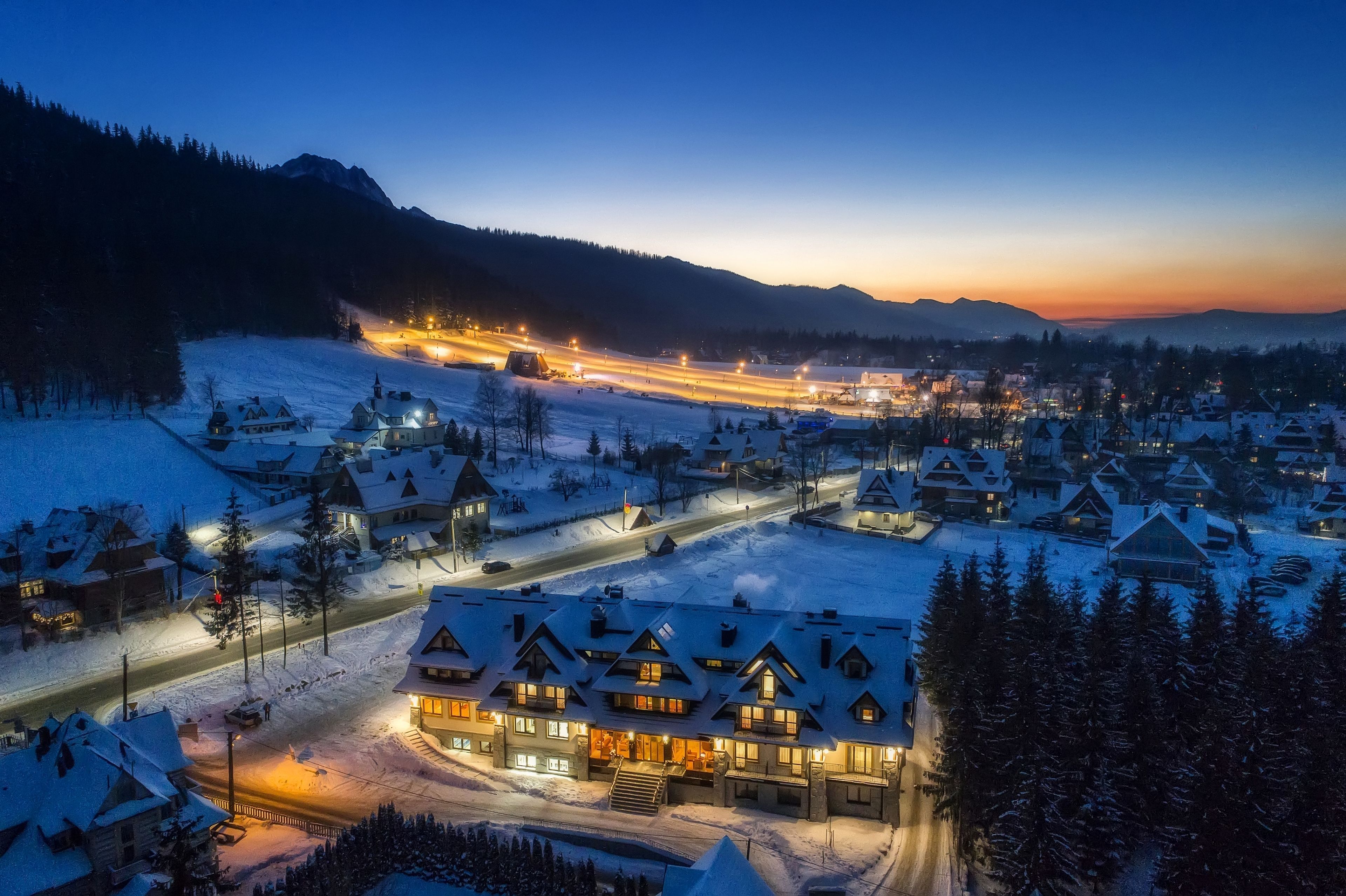 front of property – evening/night