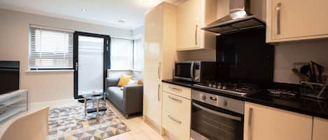 Panoramic-Apartment, barrierefrei, eigenes Bad | Eigene Küche
