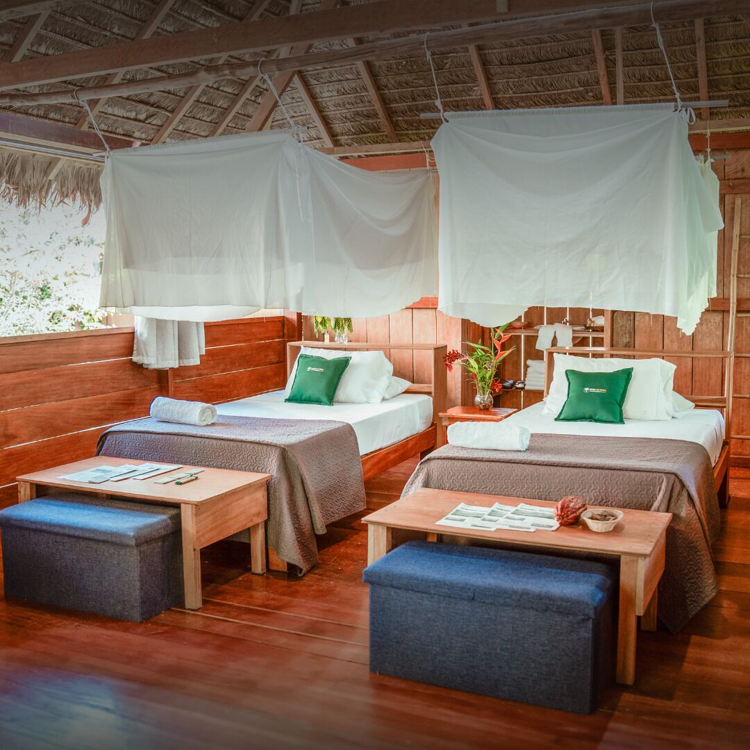 Deluxe Cabin, 1 Bedroom, River View, Beachfront | Premium bedding, down comforters, in-room safe, individually decorated