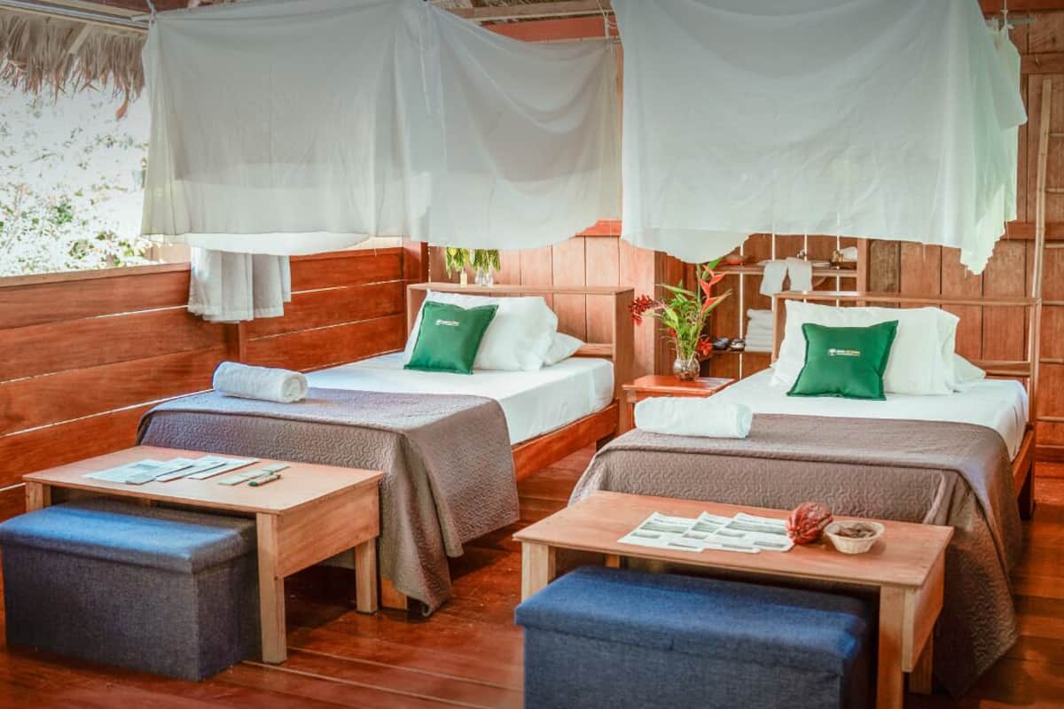 Cabin Deluxe, 1 phòng ngủ, quang cảnh sông, sát bãi biển | 2 phòng ngủ, bộ đồ giường cao cấp, chăn bông, két bảo mật tại phòng