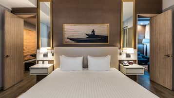 Presidential-suite - 1 kingsize-seng (High Floor) | 1 soveværelse, premium-sengetøj, minibar, pengeskab på værelset