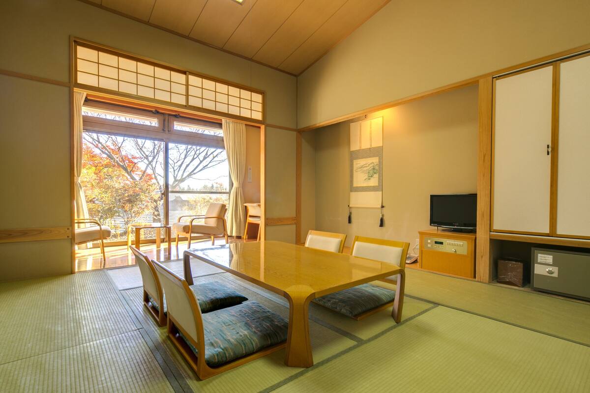 	Japanese Style Room with 10 Tatami-Mats, Main Building, Non Smoking | Down comforters, in-room safe, blackout drapes