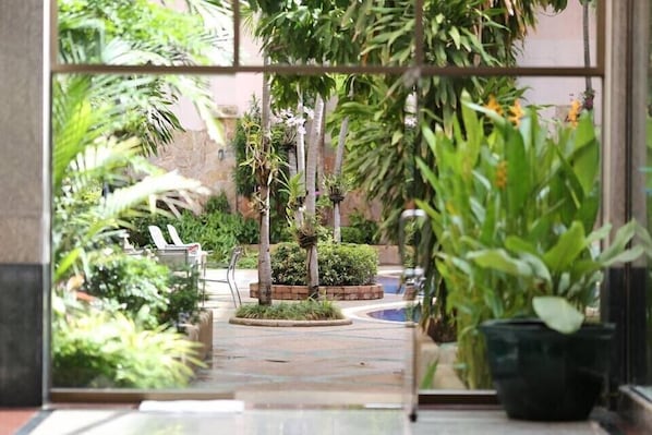 Vue depuis l’hébergement