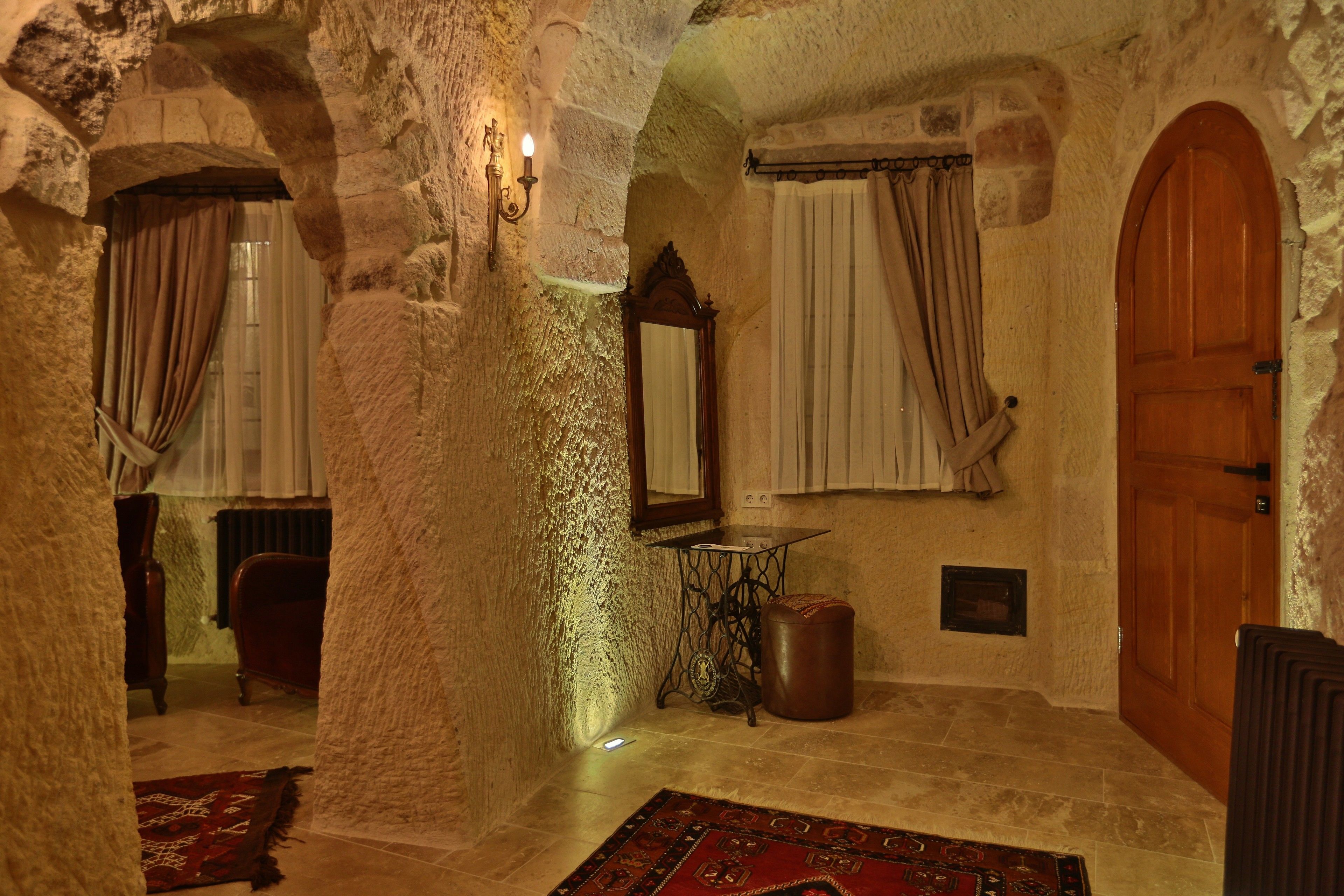 presidential cave suite | living area | lcd tv