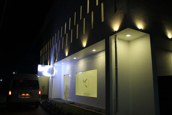 Front of property – evening/night
