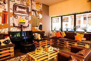 Desk, blackout drapes, soundproofing, iron/ironing board