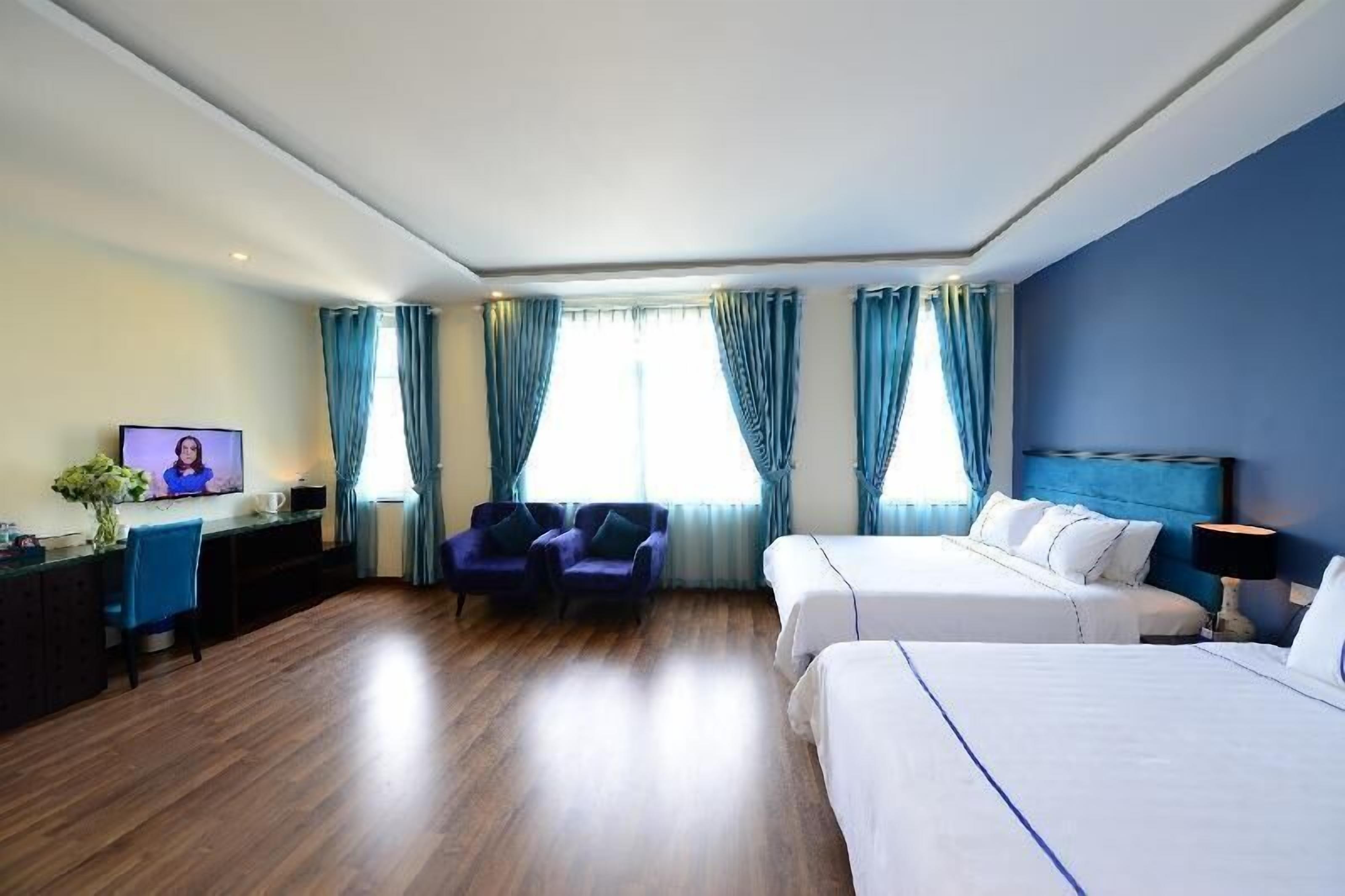 In-room safe, desk, blackout curtains, soundproofing