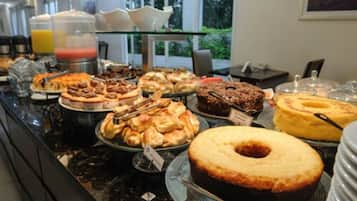 Breakfast, lunch, dinner served; Brazilian cuisine