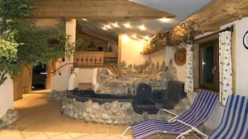 Un sauna, baño turco, masajes